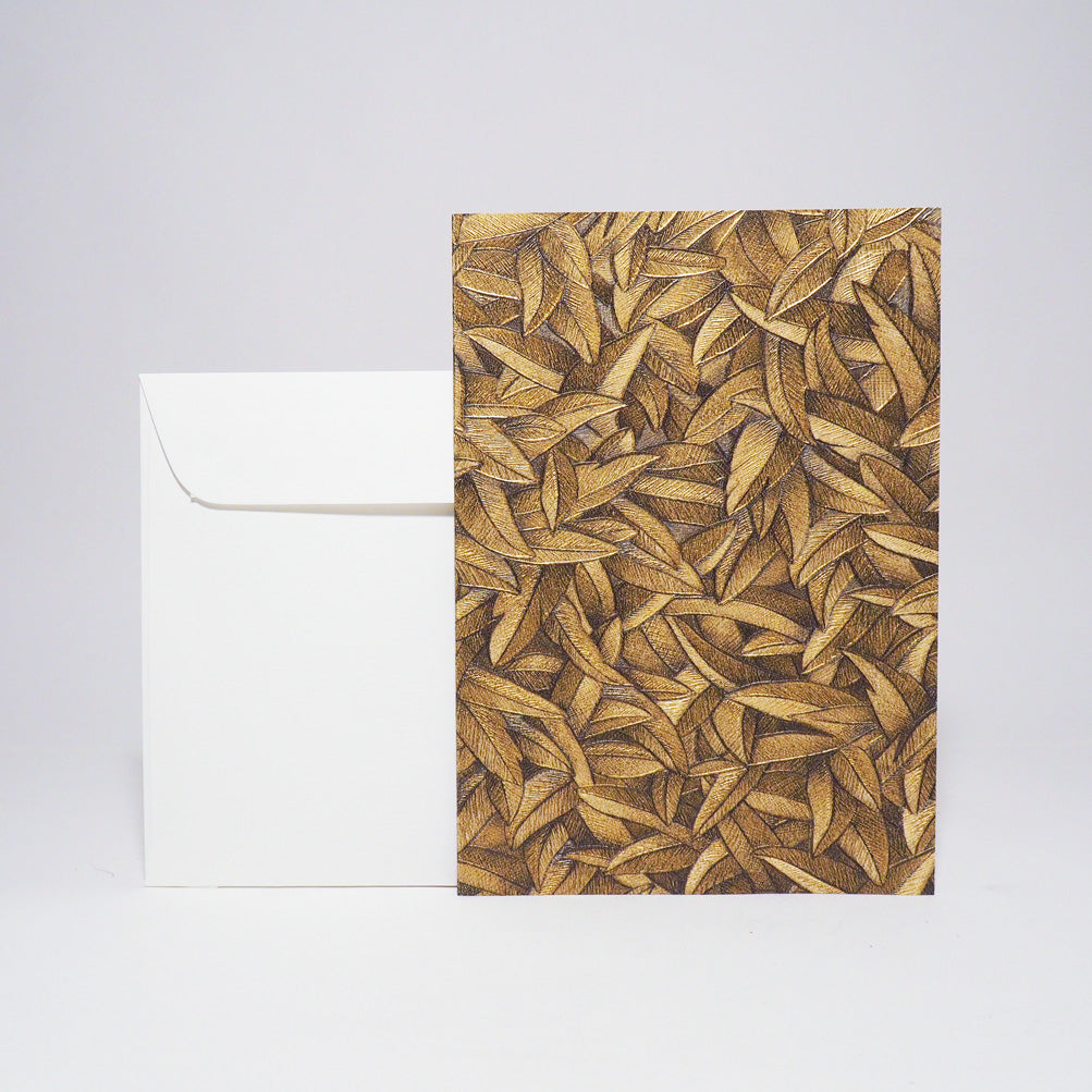 Grusskarte A6 mit Kuvert und Einlageblatt, Design glööckler floral gold