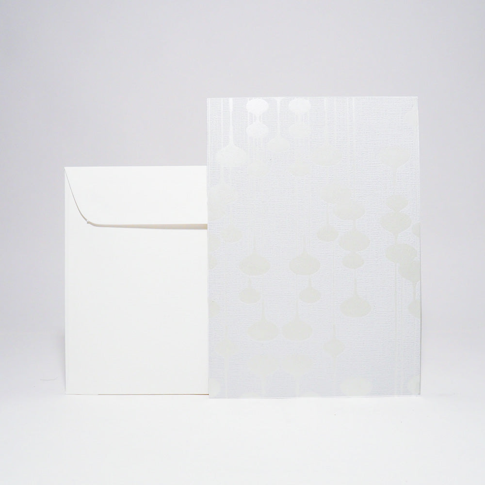Grusskarte A5 mit Kuvert und Einlageblatt von Atelier 1818, Design New Life White