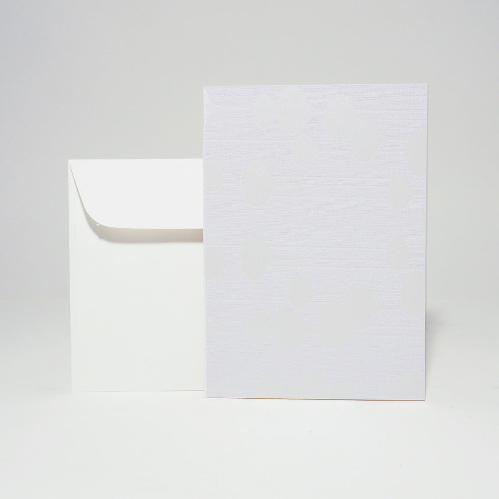 Grusskarte A6 mit Kuvert und Einlageblatt von Atelier 1818, Design New Life white