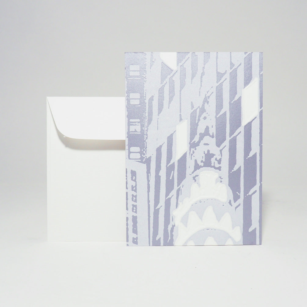 Grusskarte A6 von Atelier 1818, Design Day & Night, fluorecent grey