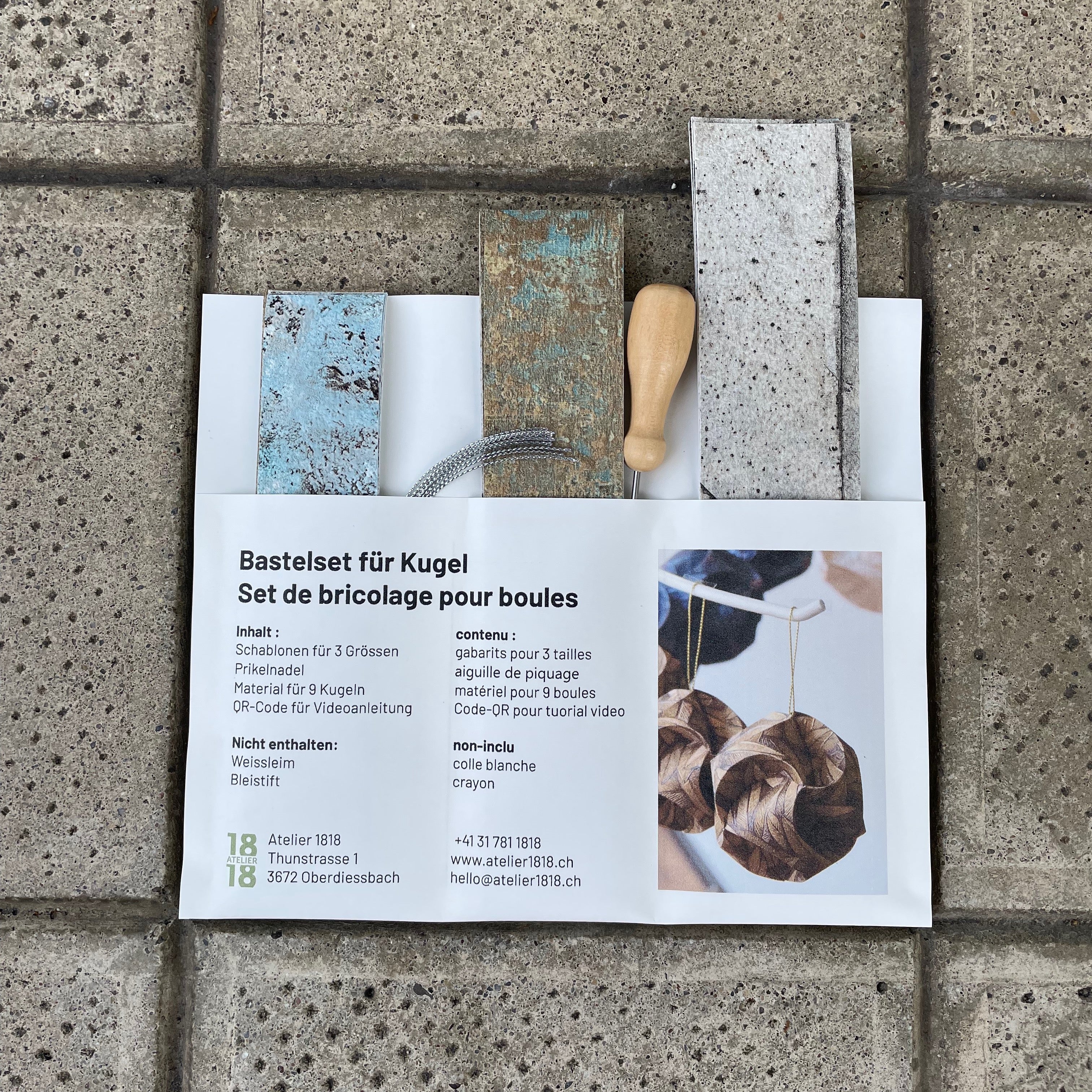 Nachfüllset für Bastelset für Kugel, Design Architektonisch