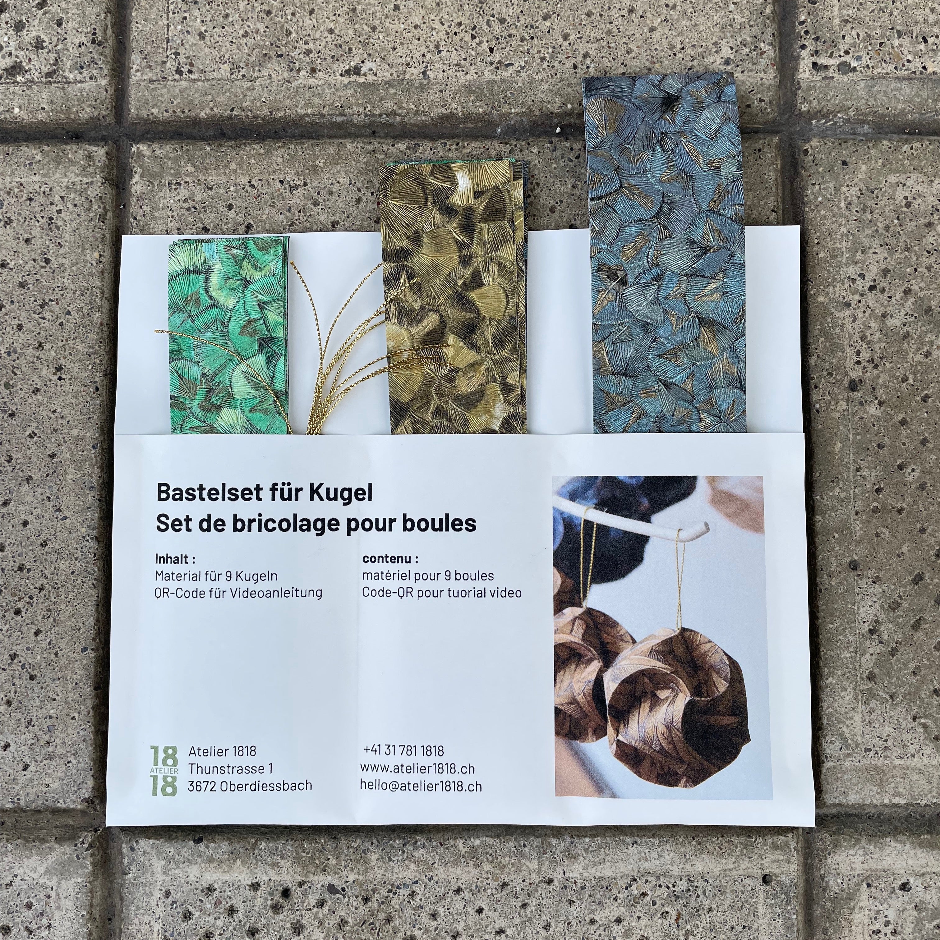 Nachfüllset für Bastelset für Kugel, Design Glööckler Plume