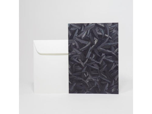 Hochwertige Grusskarte A5 vom Atelier 1818, handgefertigt in der Schweiz, inkl. Einlageblatt und Kuvert. Design Glööckler Floral Black