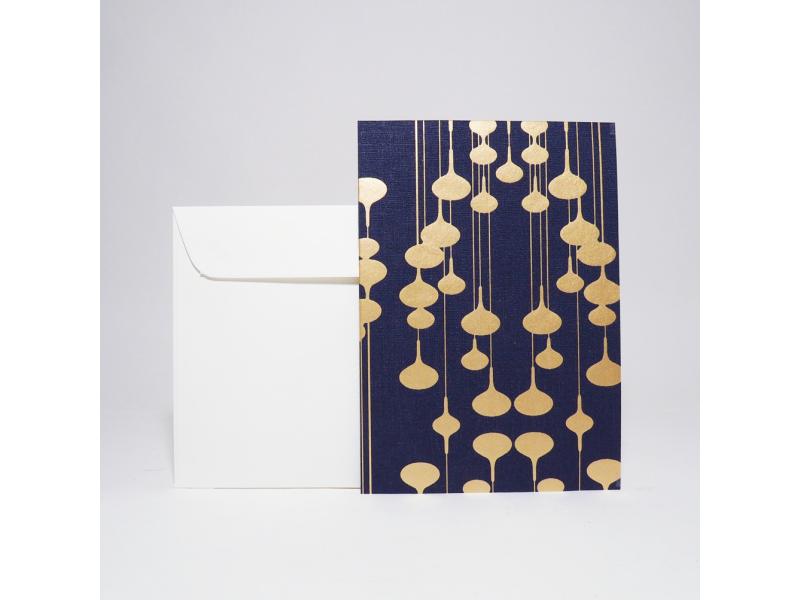 Hochwertige Grusskarte A5 vom Atelier 1818, handgefertigt in der Schweiz, inkl. Einlageblatt und Kuvert. Design New Life Blue