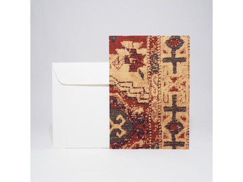 Hochwertige Grusskarte A5 vom Atelier 1818, handgefertigt in der Schweiz, inkl. Einlageblatt und Kuvert. Design Oriental Stor red