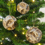 Dekokugeln, Weihnachtskugeln aus Papier, handgemacht Design Glööckler floral gold