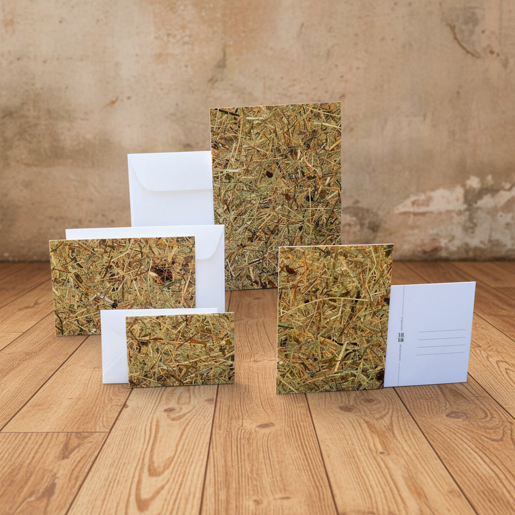 Grusskarten mit Kuvert A5, A6, A7 aus Naturmaterialien von Organoids Design Wildspitze