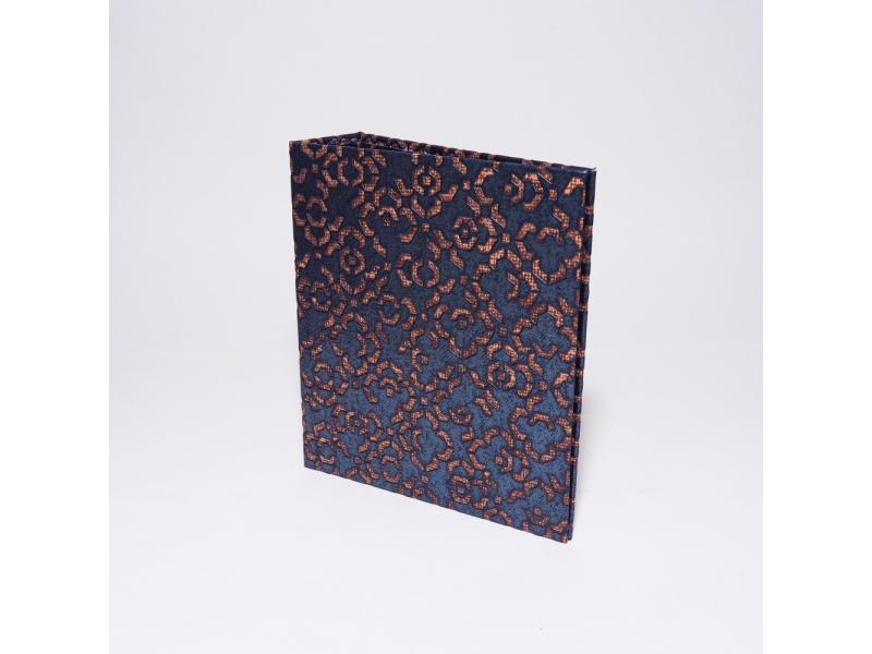 Hochwertiger A6 Ringordner vom Atelier 1818 zur stilvollen Aufbewahrung besonderer Dokumente, handgefertigt aus edlem Materialien, Design Marrakesch Blue