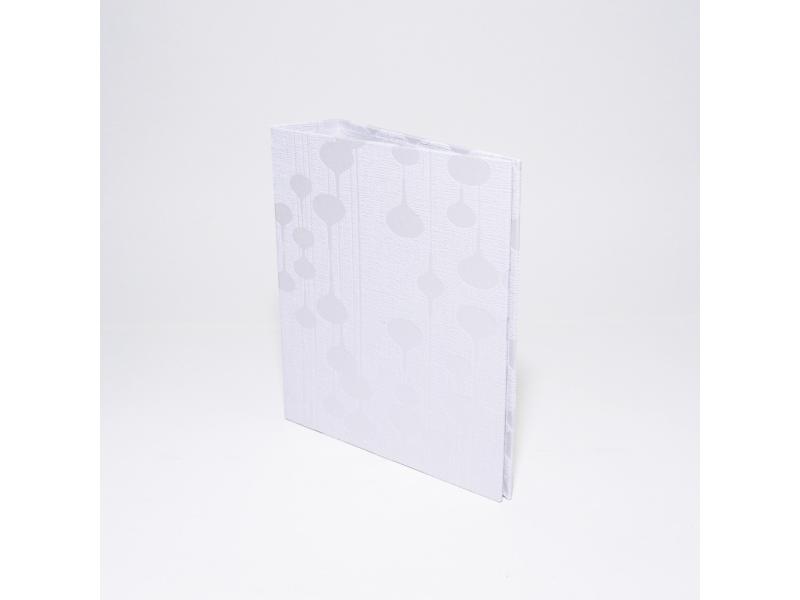 Hochwertiger A6 Ringordner vom Atelier 1818 zur stilvollen Aufbewahrung besonderer Dokumente, handgefertigt aus edlem Materialien, Design New Life White