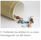 Anleitung, Tischbombe wiederverwenbar, 5. Tischbombe neu befüllen bis zu Maximalgewicht von 250 gm2